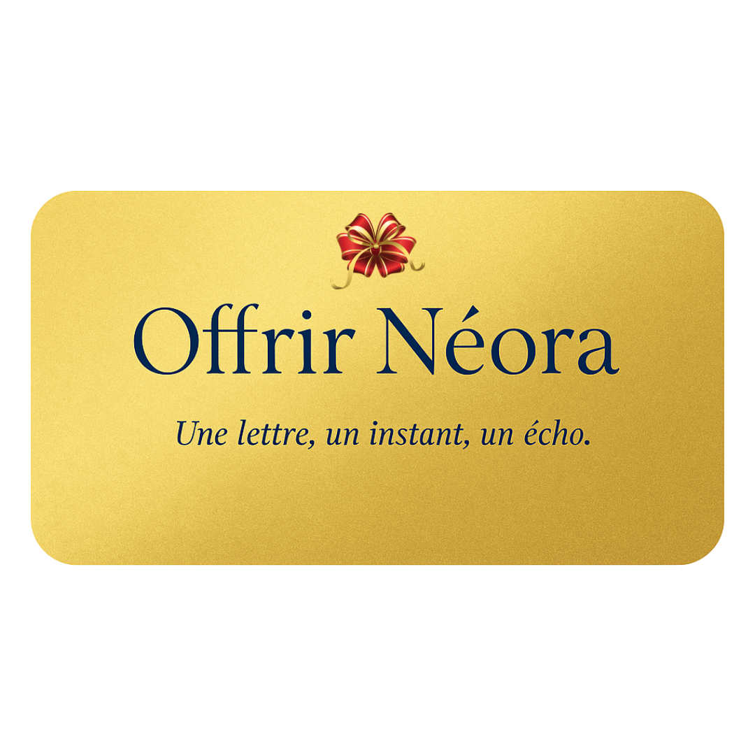 Carte Cadeau Néora - Offrir une lettre du coeur